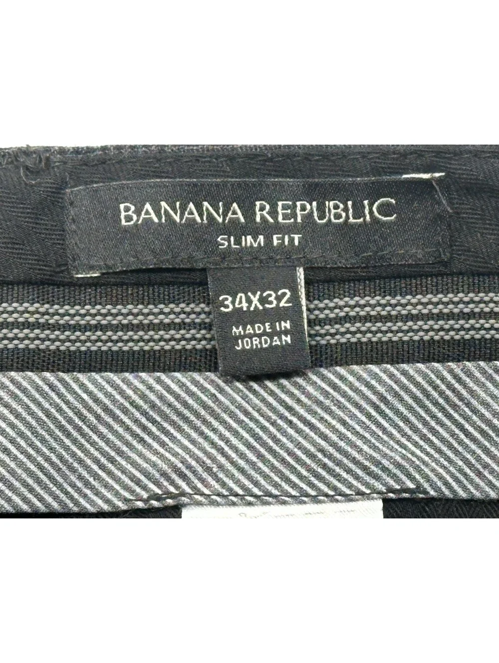 Banana Republic Flat Front Slim Dress Pants Gray Mens 34/32